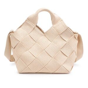 SOL AND SELENE “Resilience” Woven Straw Tote - Cream - NWT